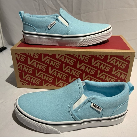 Vans Other - Vans Crystal Blue Unisex Canvas Slip-Ons